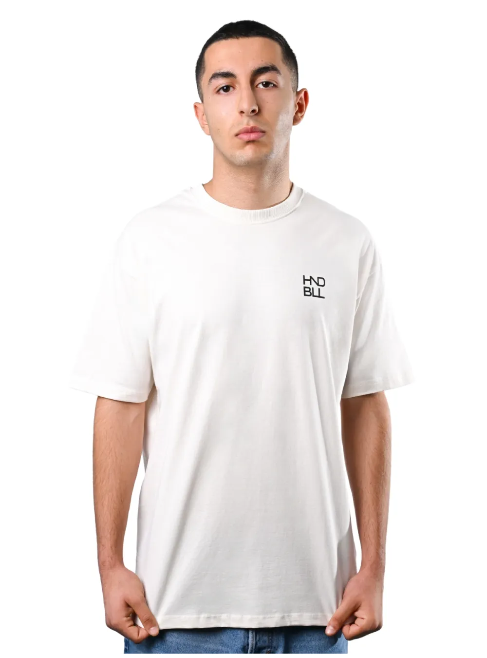 T-shirt Oversize Vintage Blanc HNDBLL