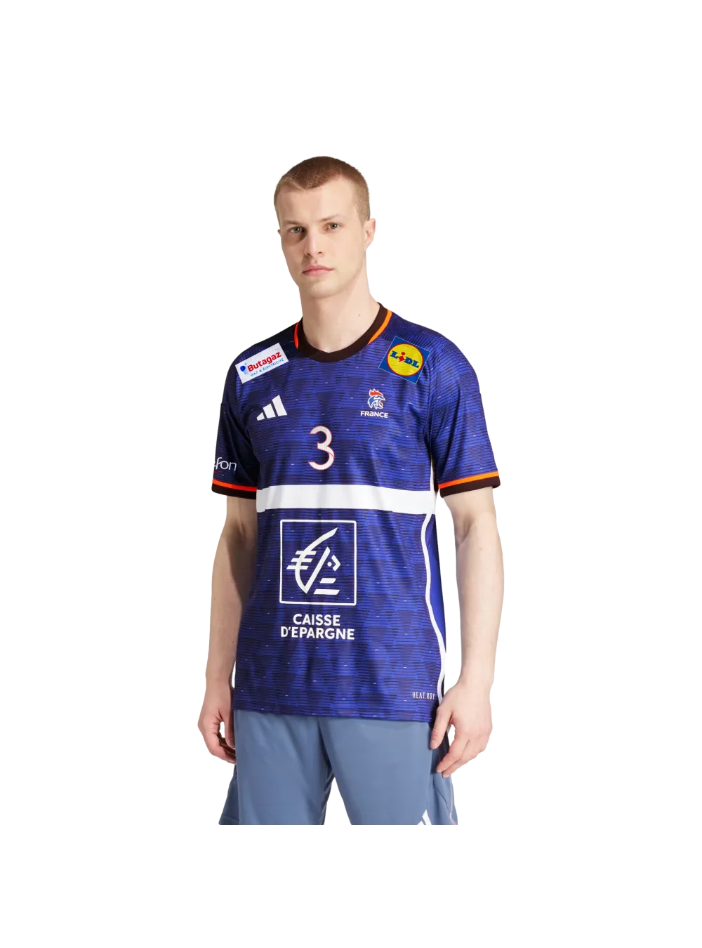 Maillot replica homme bleu Edf 24 x6 étoiles
