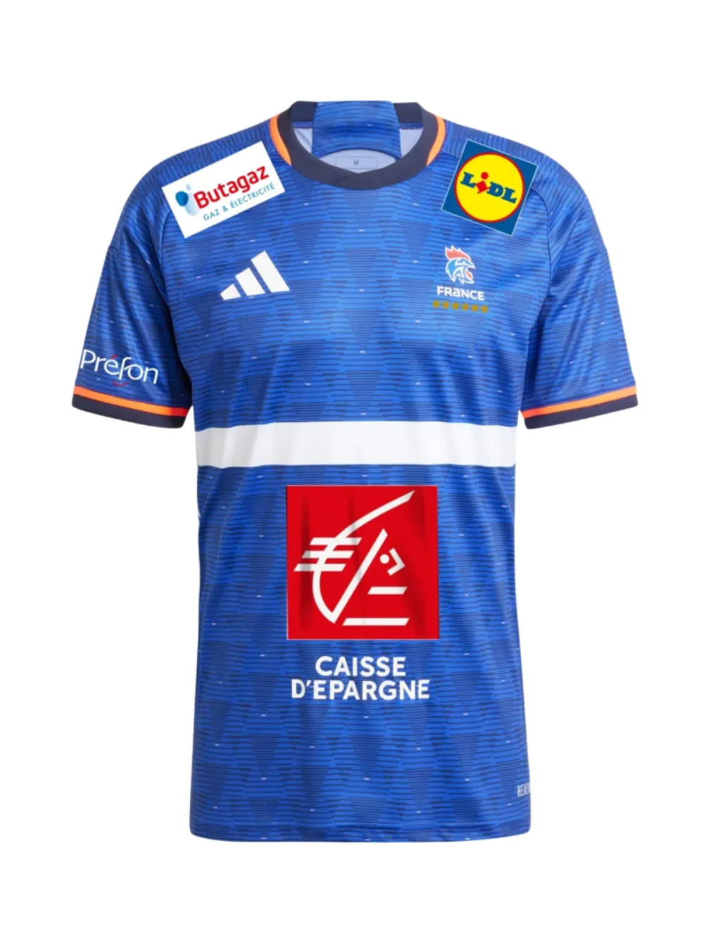 Maillot replica homme bleu Edf 24 x6 étoiles